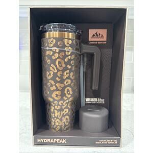 Hydrapeak 32-oz Voyager Steel Tumbler Set handle Chocolate Brown Copper Animal